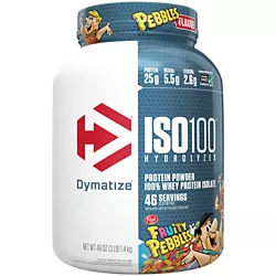 Dymatize ISO100 Hydrolyzed Whey Protein Isolate — Fruity Pebbles (3 lbs / 48 Servings)
