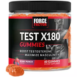 Force Factor Test X180 Gummies — Berry Punch (60 Gummies)