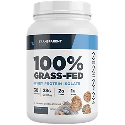 Transparent Labs 100% Grass-Fed Whey Isolate — Oatmeal Chocolate Chip Cookie (30 Servings)