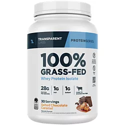 Transparent Labs 100% Grass-Fed Whey Isolate — Salted Chocolate Caramel (30 Servings)